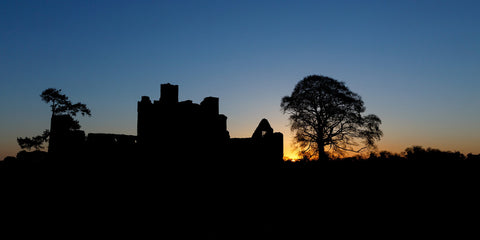 The sun rising behind Bective Abbey on a May morning at 5.45am.