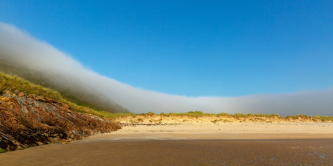 A cloud hanging over Trá na Rossan, one of the most beautiful beaches I've ever been to.